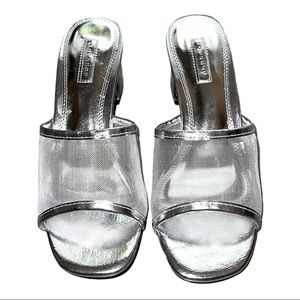 🆕 Top Shop Silver Slip On Sandals